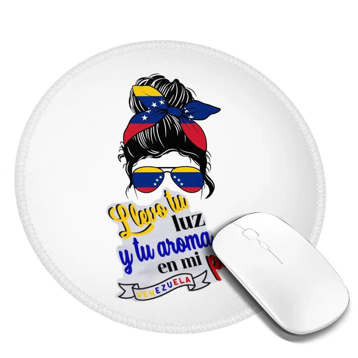 Arepas Venezuela Round Mouse Pad Computer Keyboard Mouse Mat Gamer PC Desk Mat Office Accessories Table Mats