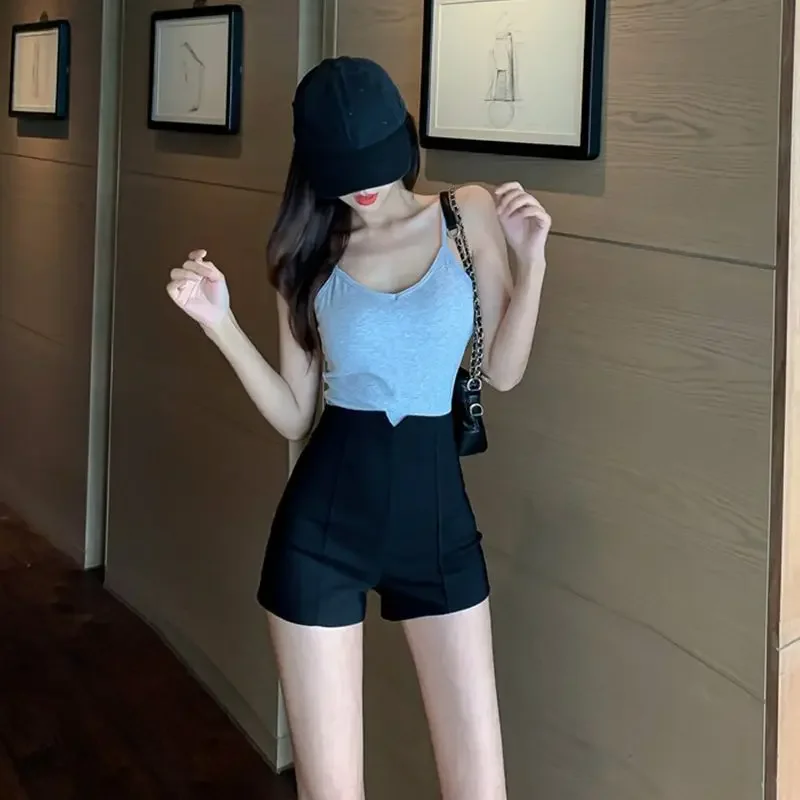 Anzug mit Frau kurze Hosen Booty Skinny Shorts für Frauen hohe Taille eng koreanischen Stil Harajuku Mode japanische 2000er Jorts XL