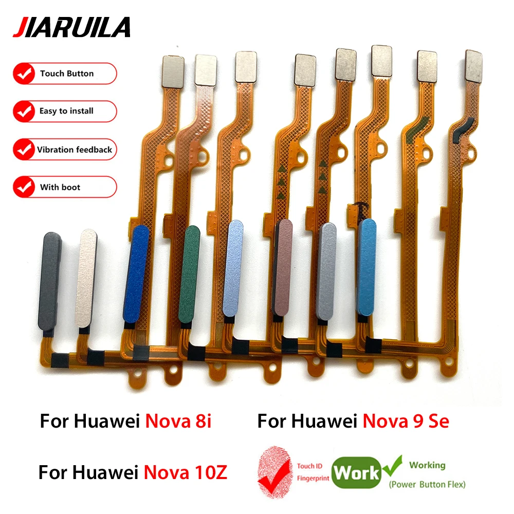 

10Pcs Fingerprint Sensor Flex Cable With Power On Off Button Touch ID Sensor Flex Cable For Huawei Nova 8i 9 Se 10Z Fingerprint