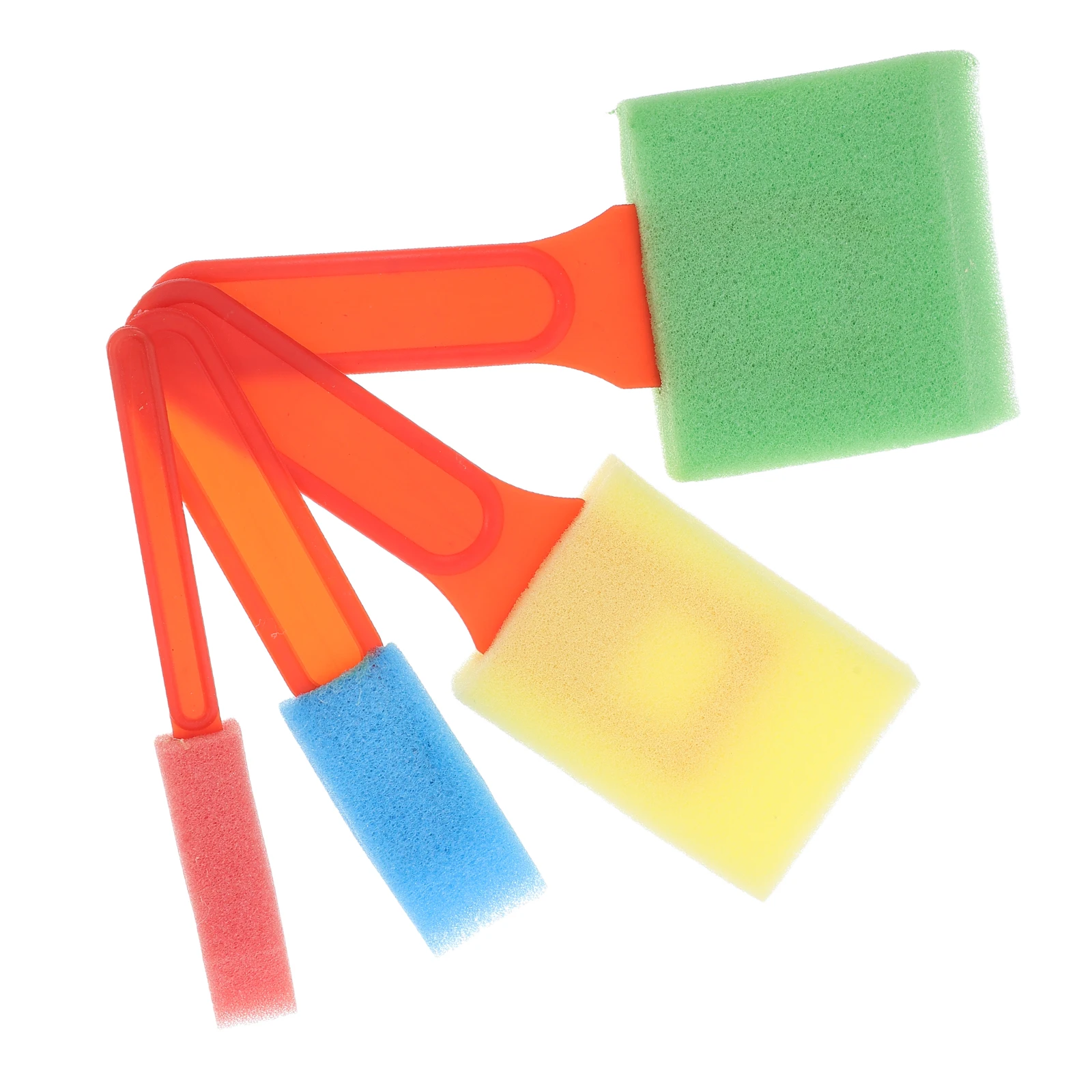 

4 set 4 Sets Sponge Paint Brushes for Kids Craft Supplies Foam Brush Pigment Staining Plastic Watercolor Tool Painting