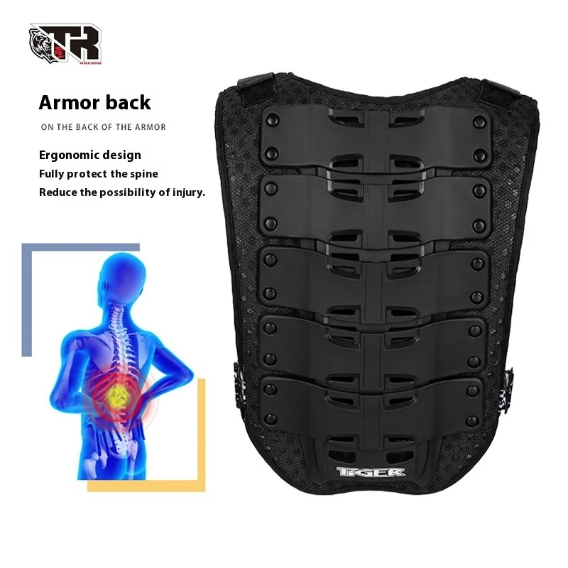 Motorcycle Armor Vest Motorbike Jacket Motocross Off-Road Racing Vest Dirt Bike Protective Chest Back Anti-Fall Chest Protection