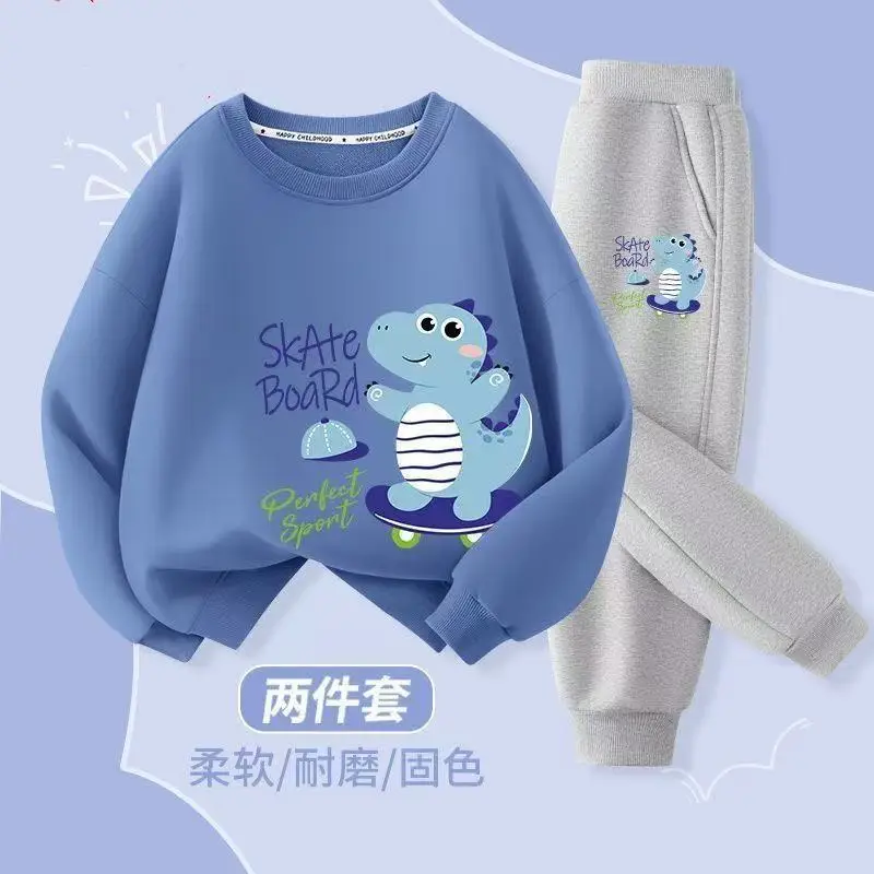 

Осенний комплект одежды для маленьких девочек, детские модные толстовки с принтом, пуловер, топ и штаны, костюм из 2 предметов, детские спортивные костюмы для мальчиков, наряды