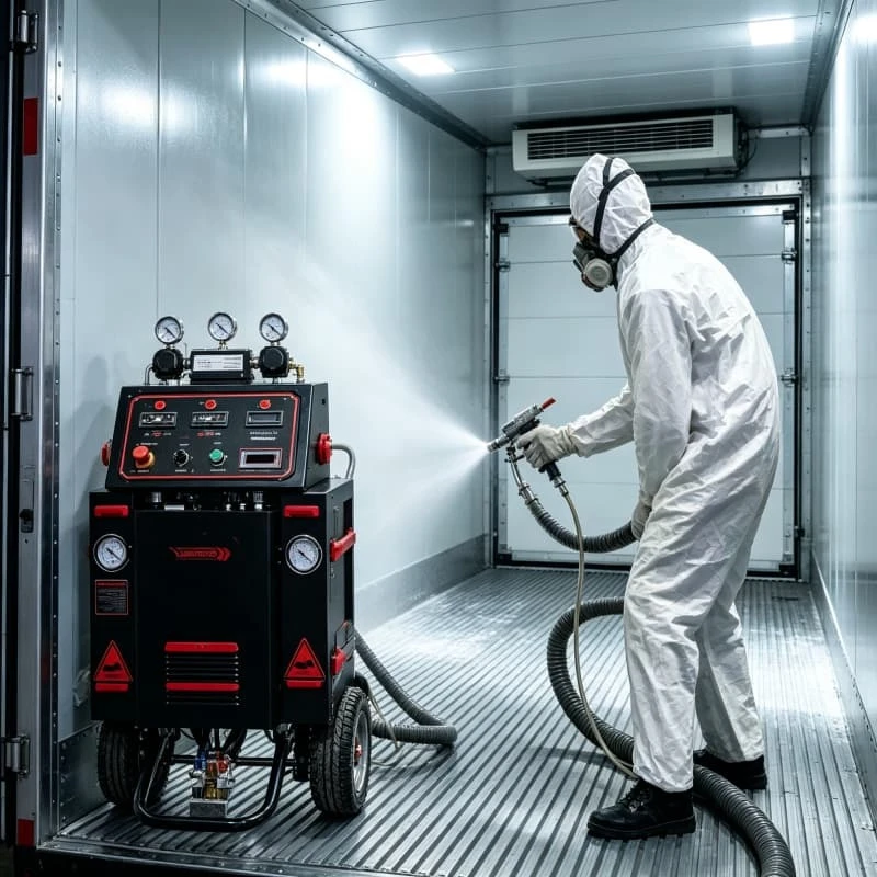 High Pressure Polyurethane Spray Foam Machine Dual Component Proportioning System For Thermal Insulation Roof Waterproofing Wall