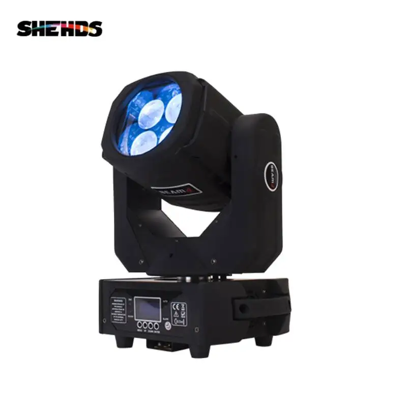 

SHEHDS LED 4X25W RGBW Super Beam Moving Head Light DMX512 Disco Dj Лампа Стробоскоп Домашняя вечеринка Бар Рождественская вечеринка Свет