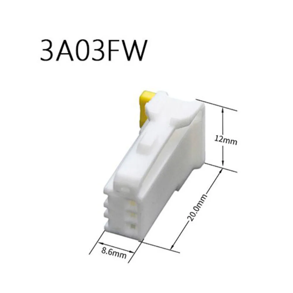 500PCS  3A03FW 3A03MW automotive Waterproof female male wire connector terminal plug 3 pin socket seal