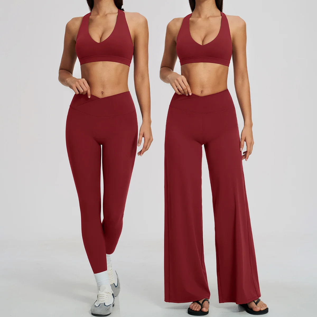 Women 2 Pieces Fitness Suit Sports Outfits Gym Clothes Tracksuits Workout Bra Athletic Wear Female Yoga Sets Clothing Sportswear