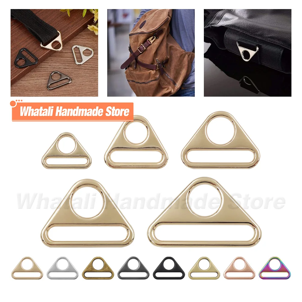 

1pc/4pcs Metal Triangle Shape Ring Buckle Adjustable Buckle Loop Backpack Handbag Leather Bag Luggage Strap Belt Buckle ﻿