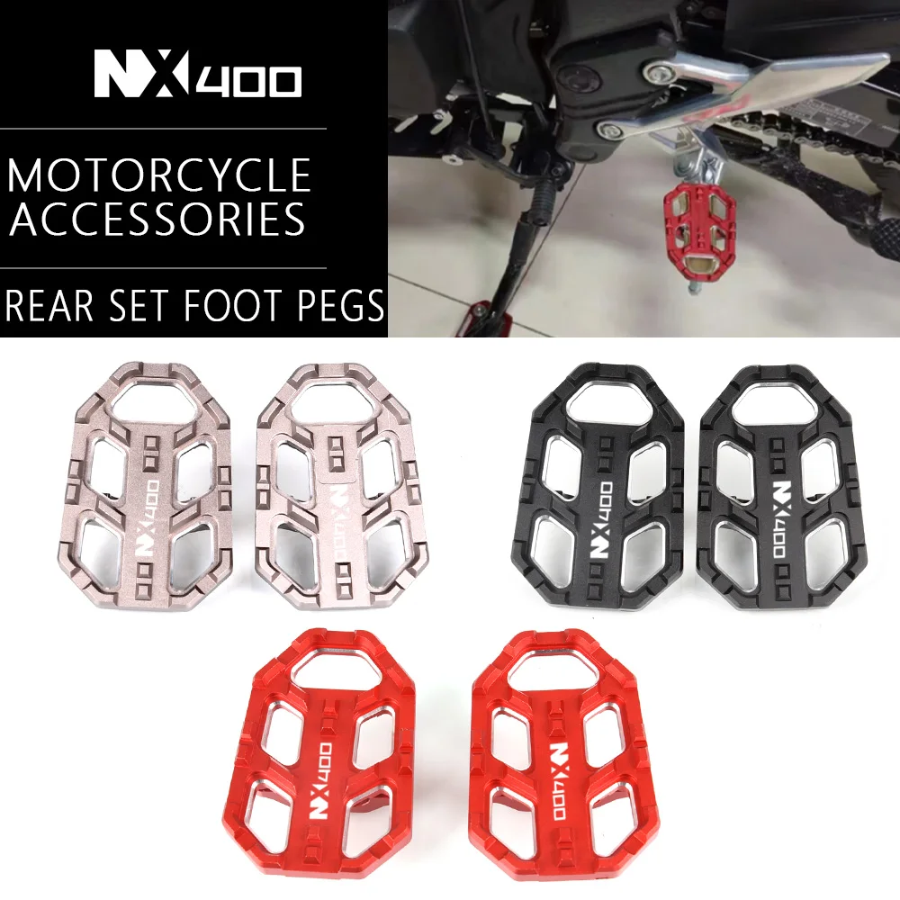 NX 400 500 Motorcycle Rear set foot pegs Pedals Rest Footpegs Enlarge Extension For HONDA NX400 NX 400 NX500 NX 500 2023-2025