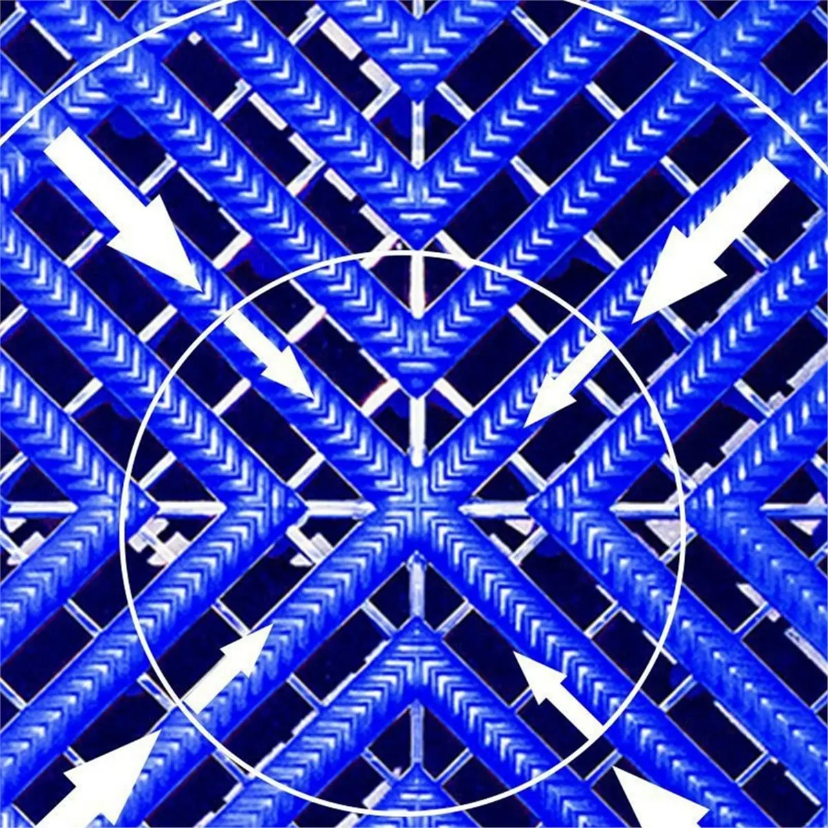 【HOT ITEMS】2PCS Garage Floor Mats Car Wash Room Floor Mat Multi Function Car Beauty Splicing Grille Tiles for Balcony Shop Blue