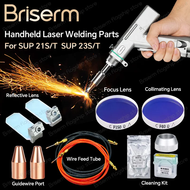 SUP Laser Welding Wire Feeding Tube 16x5 F60 Collimator Lens 20x4.5 F150 F200 Laser Focusing Lens for Laser Welding Parts