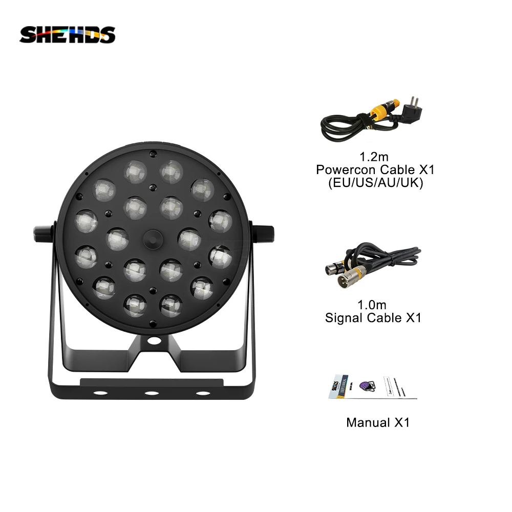 Imagem -06 - Shehds-led Zoom Par Lâmpada para Luzes de Casamento Rgbwa uv 6in Iluminação Alto Poder de Mistura de Cores Mesmo Cob Lâmpada 18x18w Nova Chegada