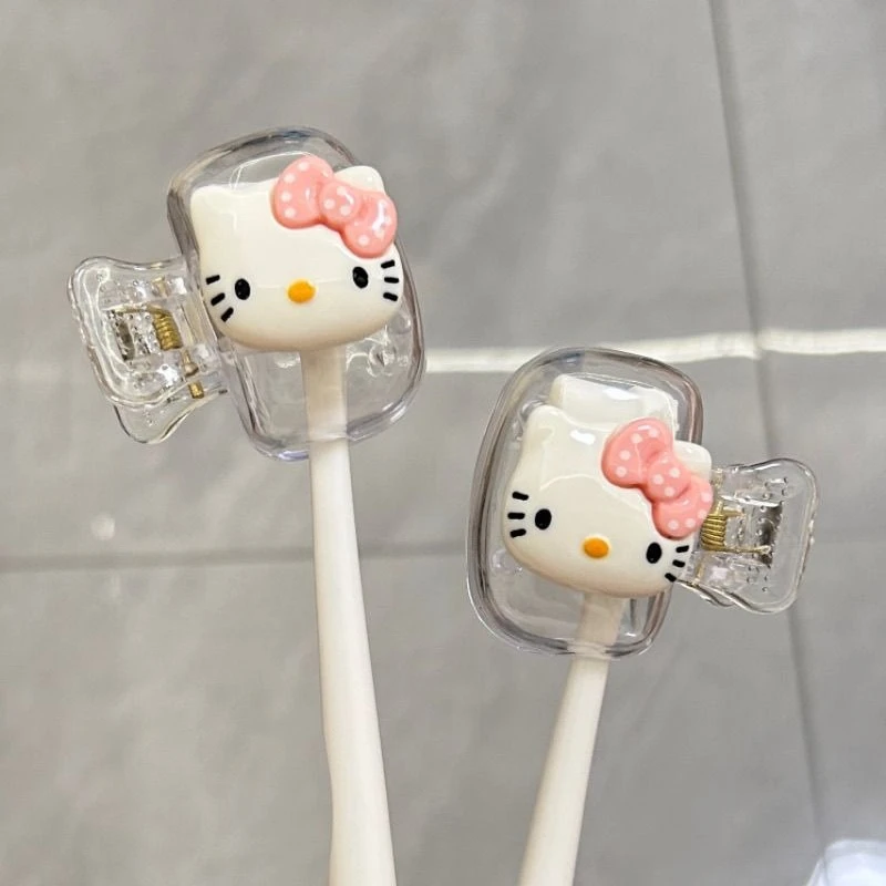 جديد Kawaii سانريو المحمولة السفر صندوق فرشاة الأسنان HelloKitty أنيمي الكرتون لطيف الجمال الأسنان صندوق تخزين الغبار هدايا الطلاب