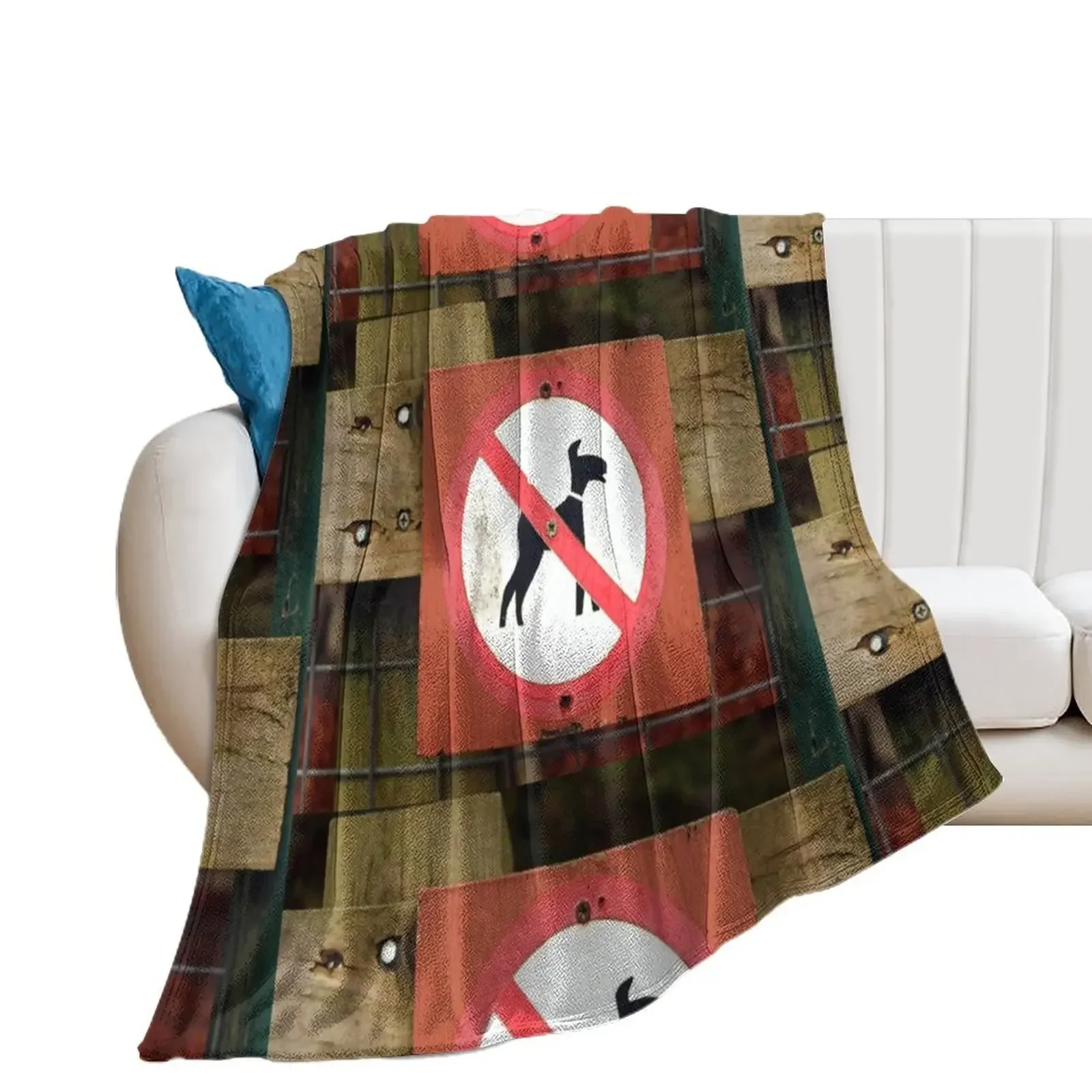 

No Dogs Throw Blanket Quilt Camping Blankets