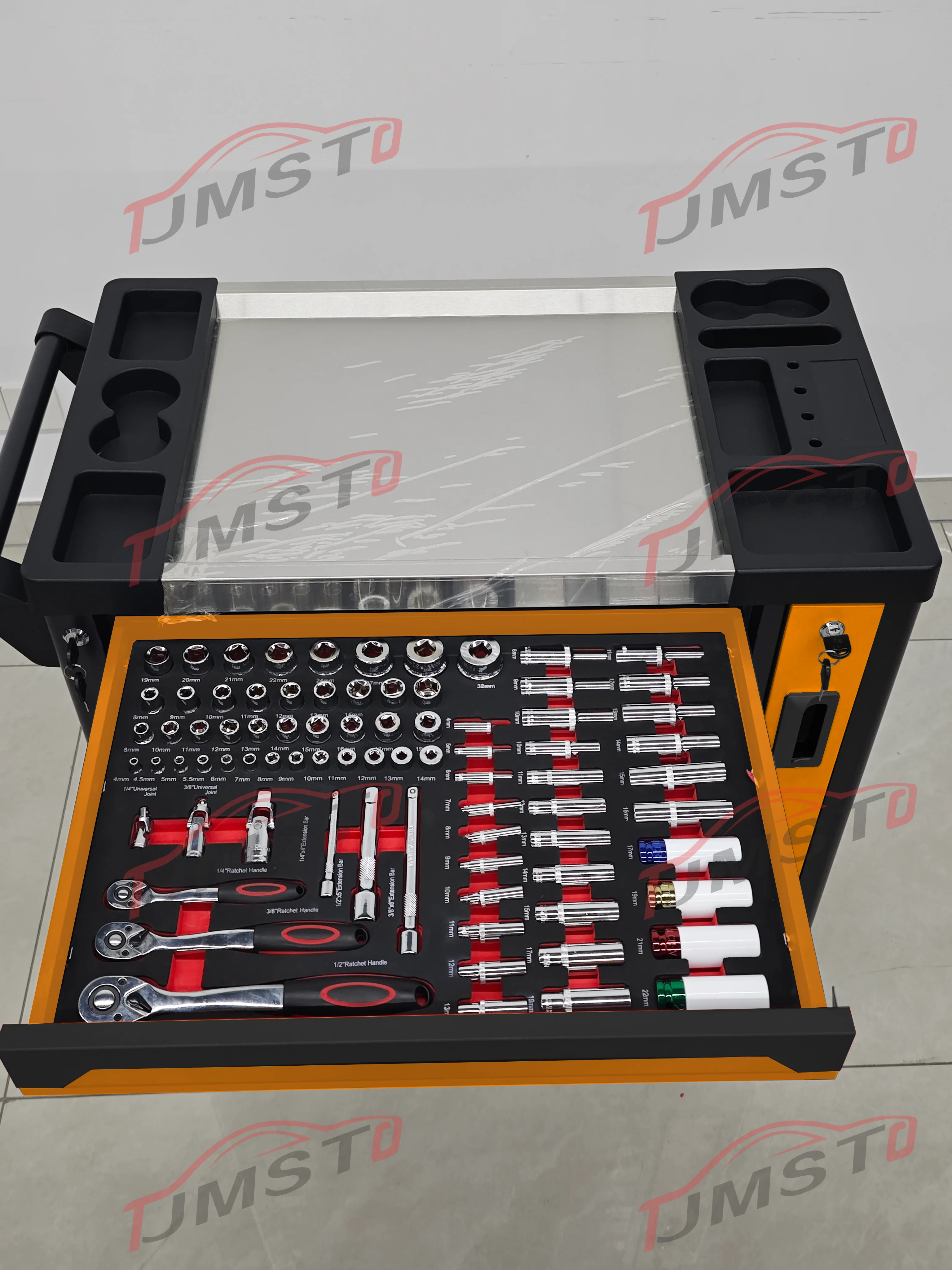 2026 New Yellow Series Push-pull SPCC Workbench With Practical Auto Maintenance CRV Material 258 Pieces Tool Kits Herramientas
