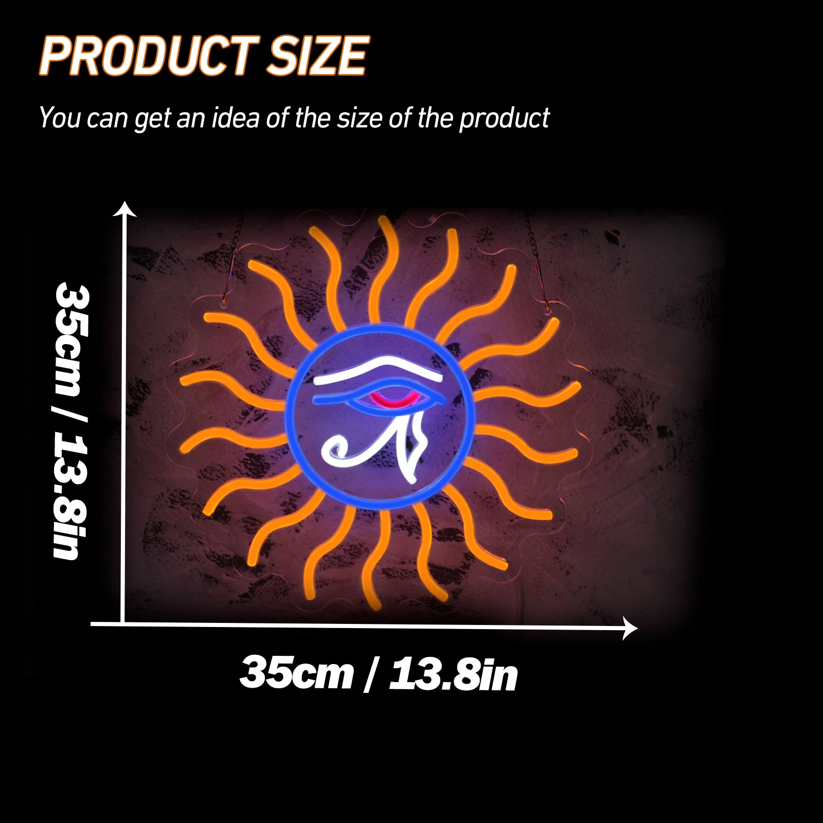 1PC Auge Neon Schild, superhelles LED-Schild, einstellbare Helligkeit Acryl-Rückwand, Bar, Zuhause, Urlaubsdekoration, Geburtstag,