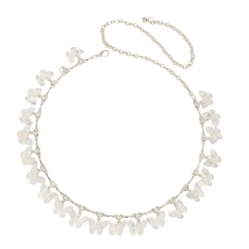 

A52E Girls Simple Beaded Belly Chain Casual Fashion Waist Chain Clothing Chain for Fashion Women