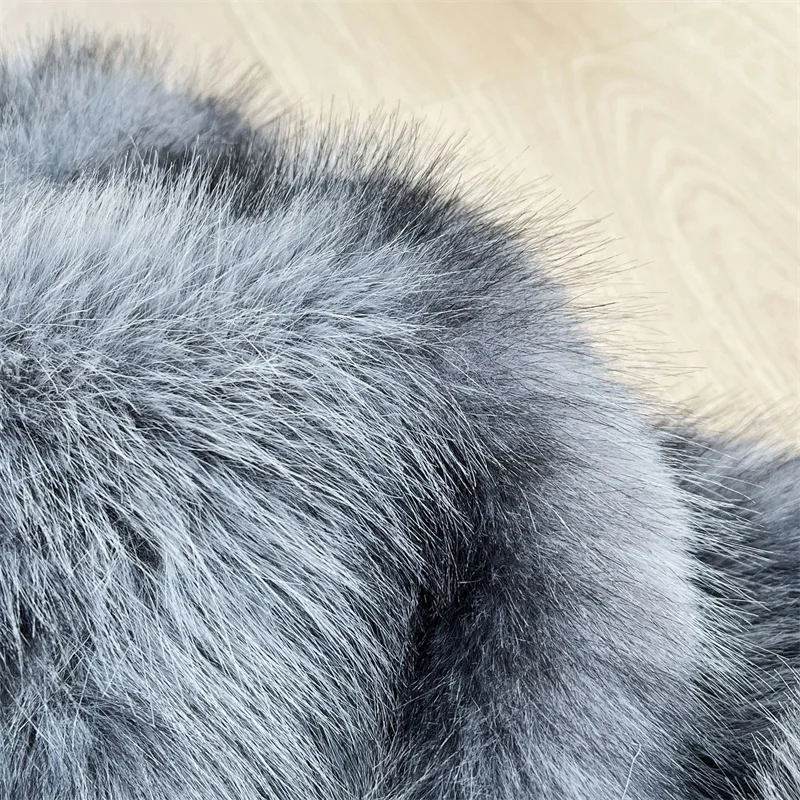 2025 Winter Fashion Faux Fur Coat Women Printed Fox Short Jacket Loose Streetwear Overcoat Collar Outerwear