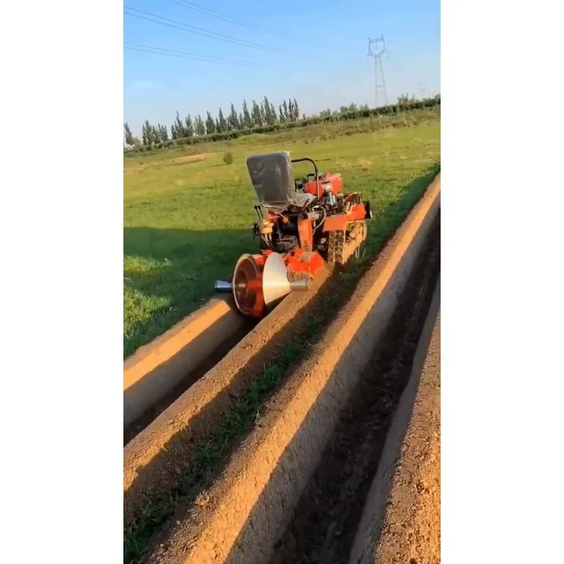 รถไถเดินตามขนาดเล็ก สี่ล้อ พร้อมผานไถพรวนดิน ขุดร่อง และพรวนดินละเอียด