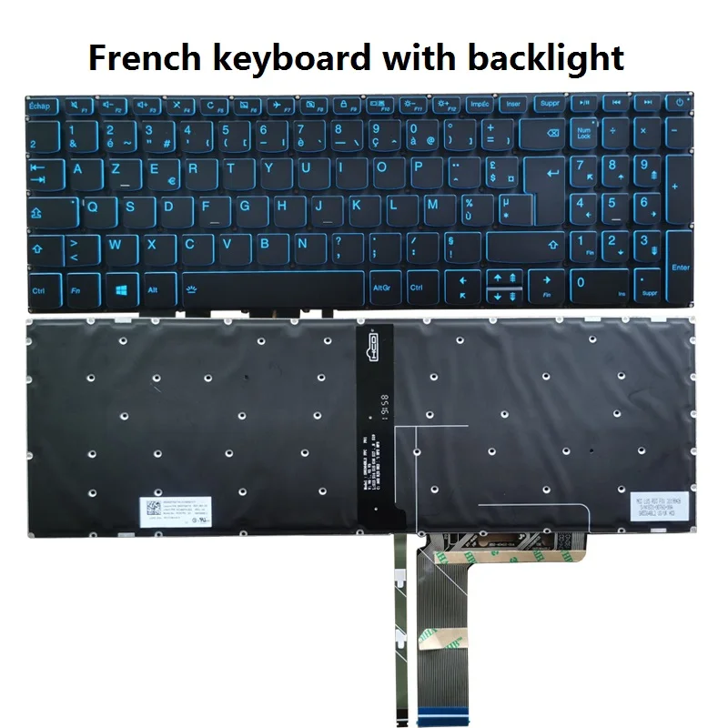 Imagem -03 - Teclado Portátil Azul Retroiluminado para Lenovo Ideapad Retroiluminado Russo Eua Francês Espanhol Latim Brasil L34017 L340-15 L340-17irh L340-15irh