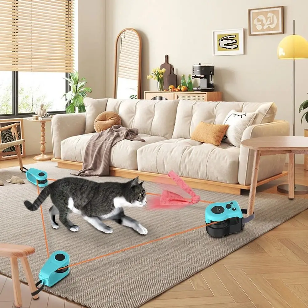 2024 Adjustable Speed Cat Toys Remote Control Smart Cat Treadmill Interactive Multi-function Hunting Cat Toy Indoor