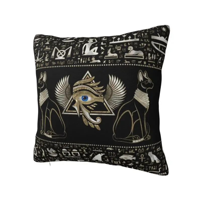 Egyptian Cats Pillow Decorative Ancient Egypt Eye of Horus Nordic Cushion Cover Car Pillowcase