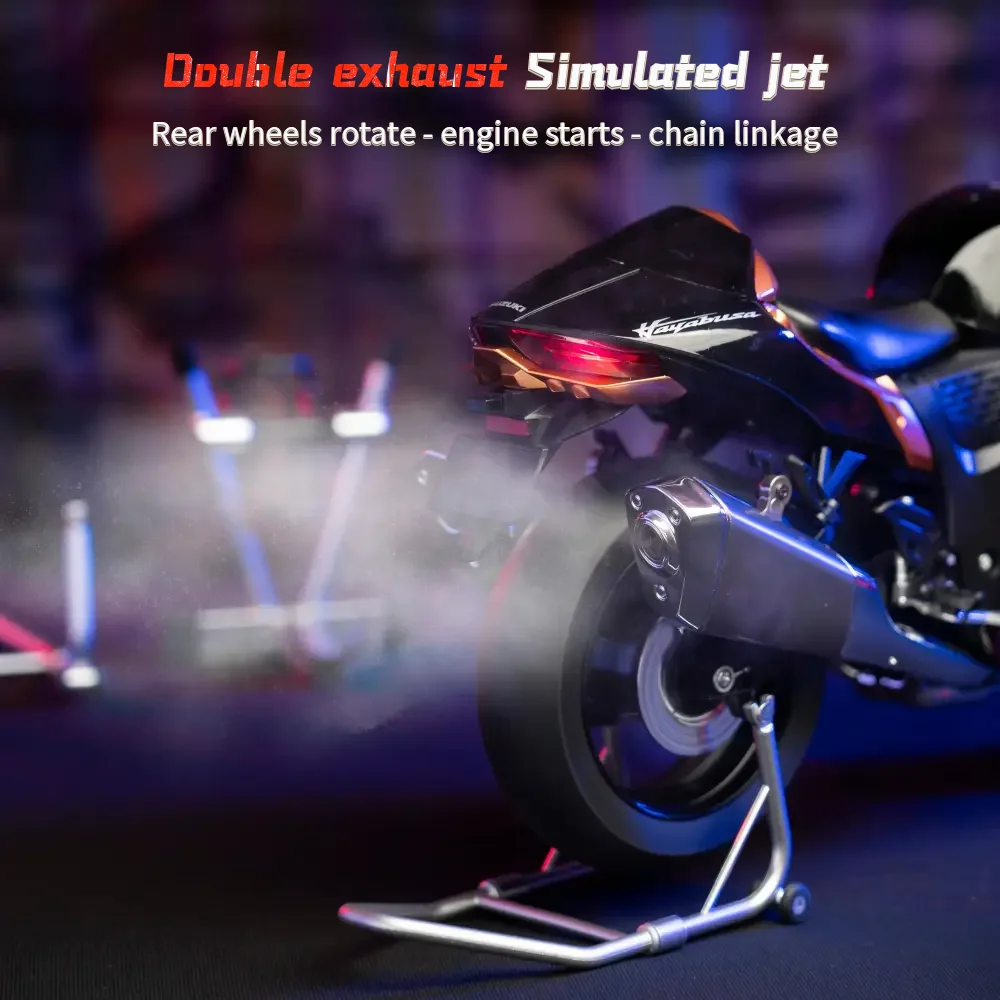 

For Suzuki Hayako Spray 1:6 metal alloy motorcycle dynamic decorative sound and light