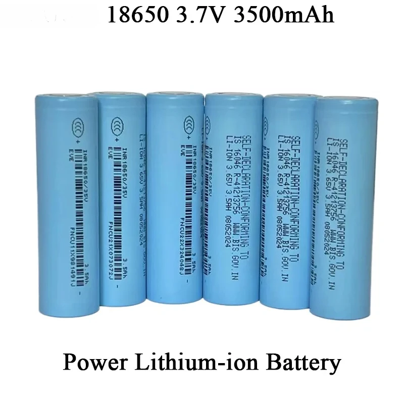 New 100% Original 18650 3500mAh Power Battery INR18650/35V 3500mAh Li-ion 3.7v Rechargeable Battery 18650 Battery 1-20 Pieces