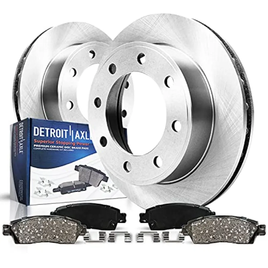 طقم الفرامل الخلفية لـ 2011-2019 شيفروليه سيلفرادو 2500 3500HD سوبربان جي إم سي سييرا 2500 3500 HD دوارات الفرامل الخزفية والوسادات Rep