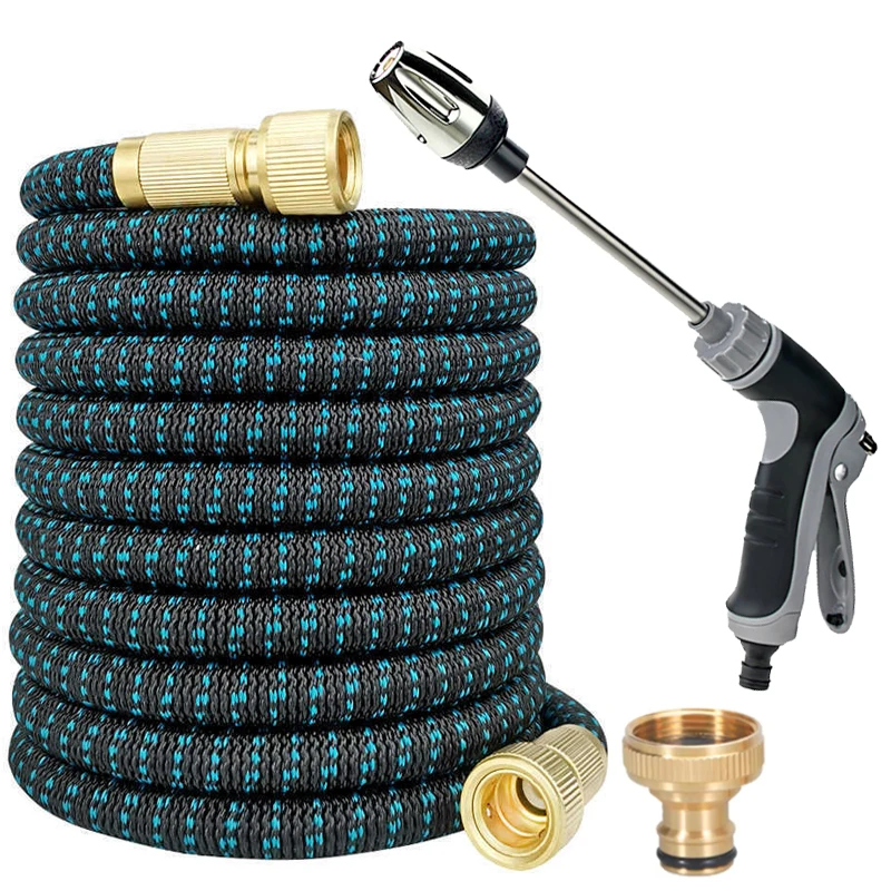 Multi Functional Telescopic Water Hose 25-125FT Car Wash Garden Sprinkler Gun Adjustable Garden Irrigation Hose