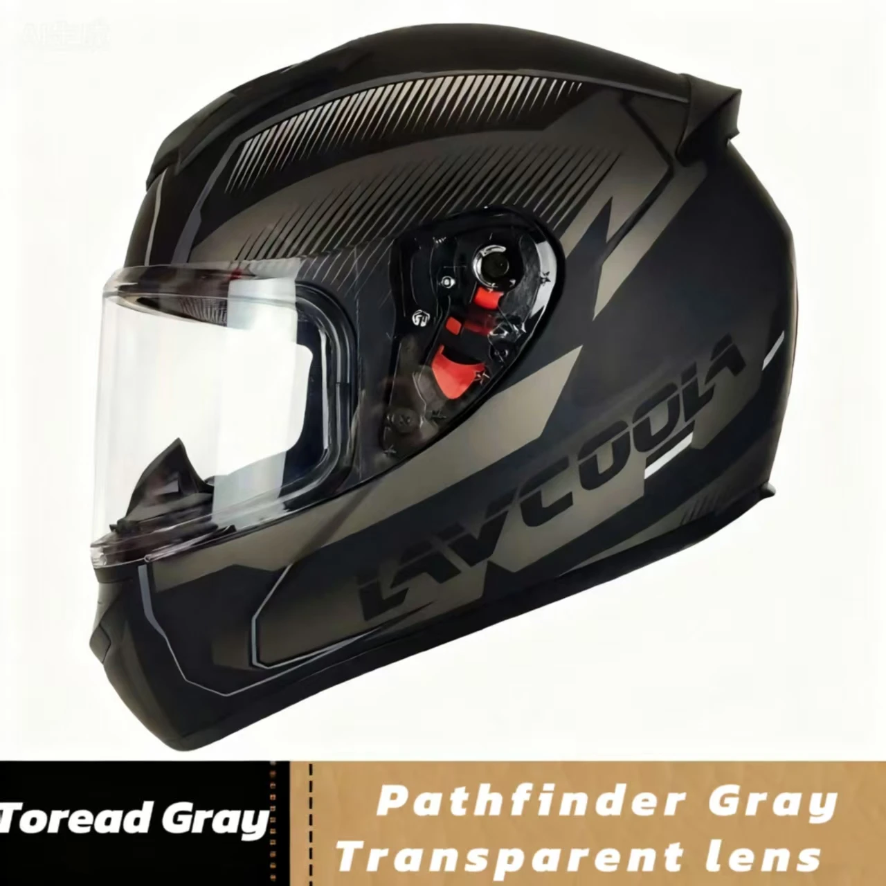 

Men's Motorcycle Helmet Full Face Grey BikerHeadgear for Motorbike Safety Protection Winter Warm Double Visor Motorcycle Helmet