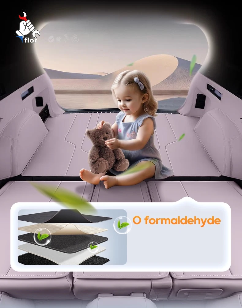 ل NIO EC6 20220-2025 سيارة فرش داخلي للسيارات والشاحنات مخصص صالح الجذع بطانة البضائع حصيرة جذع حماية حصيرة كرسي الظهر حماية حصيرة