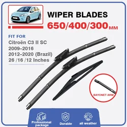 For Citroen C3 2 MK2 II SC 2009 - 2016 Front Rear Wiper Blades 26