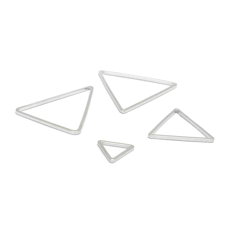 50 sztuk 9/15/17/20/24/29/20x25MM mosiądz kształt trójkąta zamknięte pierścienie łączyć pierścienie Diy komponenty do biżuterii akcesoria hurtowo — zdjęcie 4