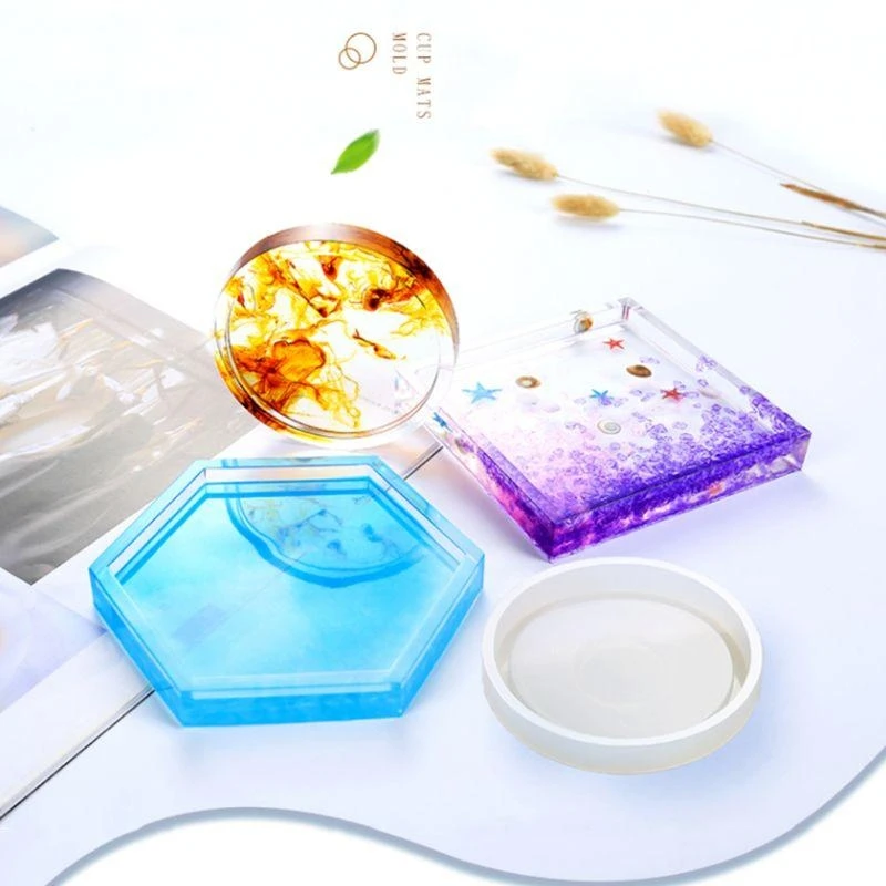 DIY Mirror Geometric Silicone Cup Mat Bracket for DIY Baking Fondant Making Cup