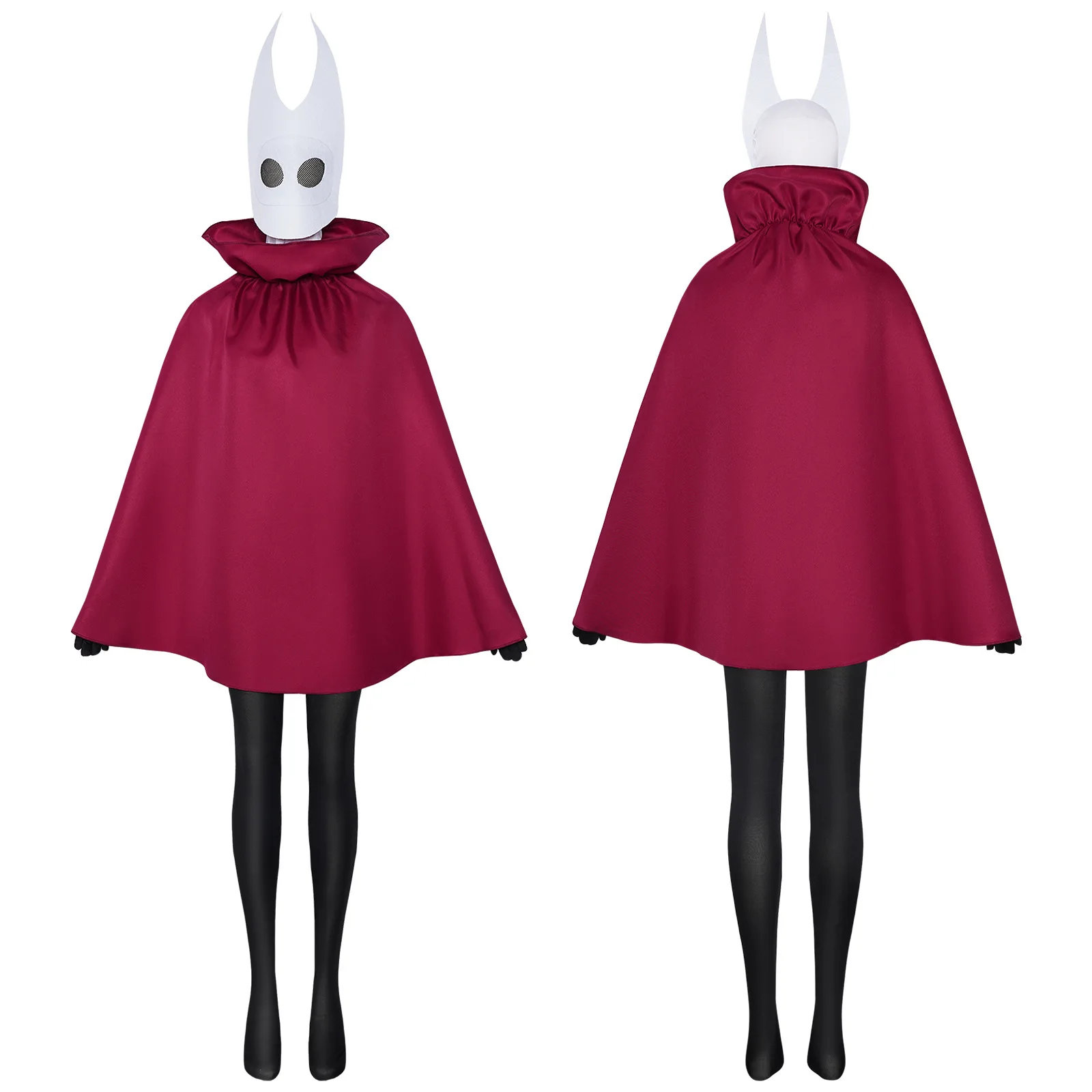 

Fantasy Game Hollow Knight Costume Cos Silksong Female Cartoon Ghost Cape Cosplay Knight Cloak Halloween Carnival Hornet Party