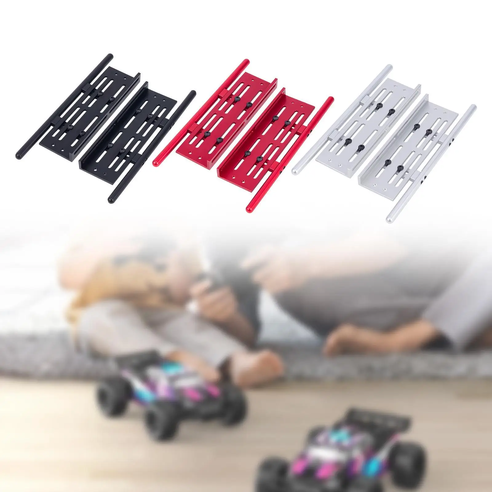 RC Car Side Pedal Foot Plate Aluminum Alloy Replacement Side Board RC Model Vehicle Parts for 1/10 RC Crawler Model DIY