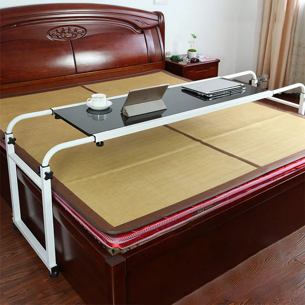 Lift Cross Bed Table On Bed Desktop Notebook Two Person Computer Table Mobile Home Lazy Bedside Table