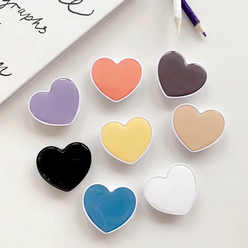 Macaron Heart Holder Grip Tok Griptok Phone Stand Holder Support for iPhone Samsung Xiaomi Popped Socket - view 4