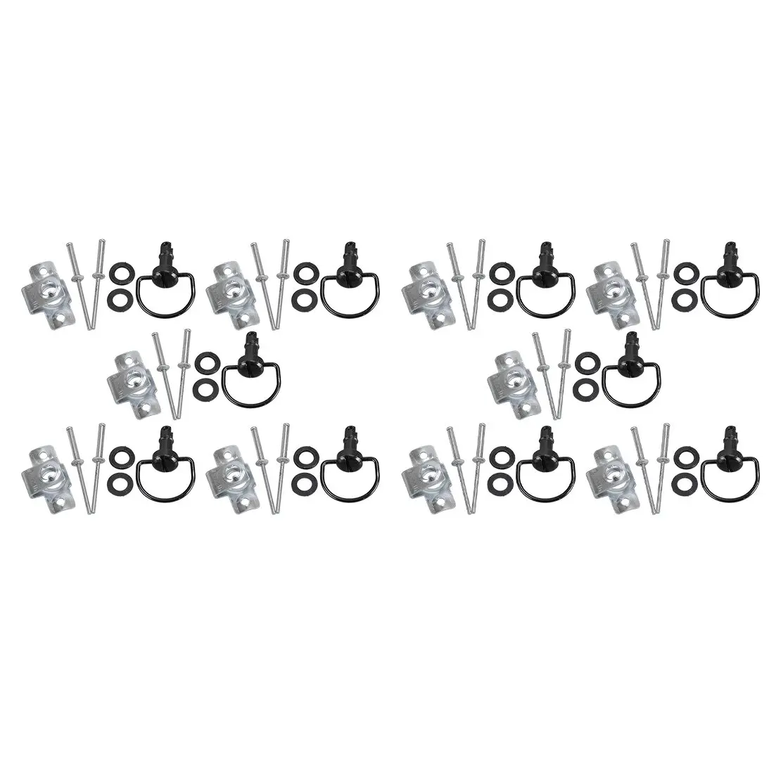 

10 Sets Motorcycle 17mm 1/4 Turn Quick Release Race Fairing Fastener Clip D-Ring Pin Washer Fit For Honda Yamaha Suzuki Kawasaki