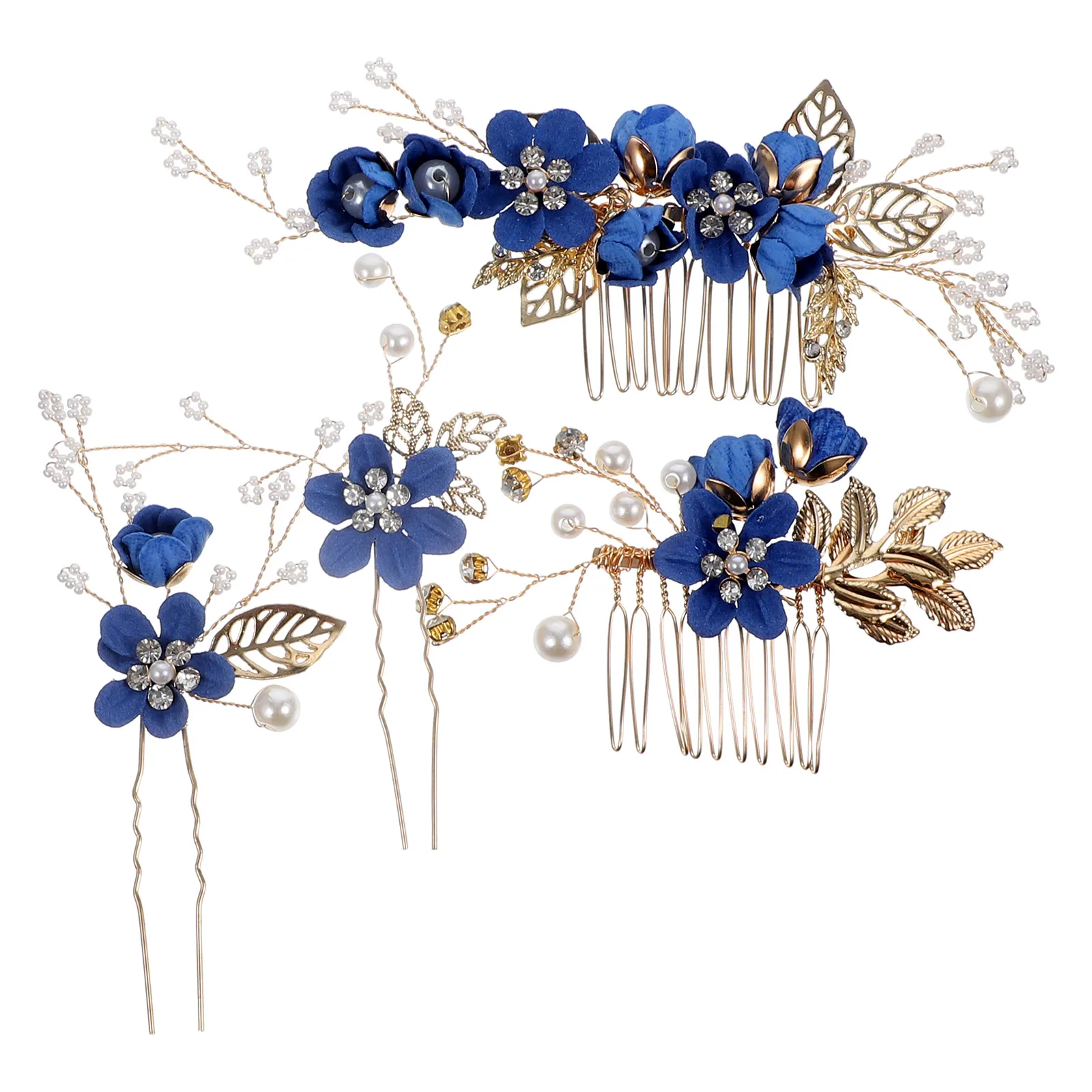

4Pcs Flower Hair Combs Bridal Hair Accessories Wedding Party Hats For Girls Bride Hairstyle Decorative