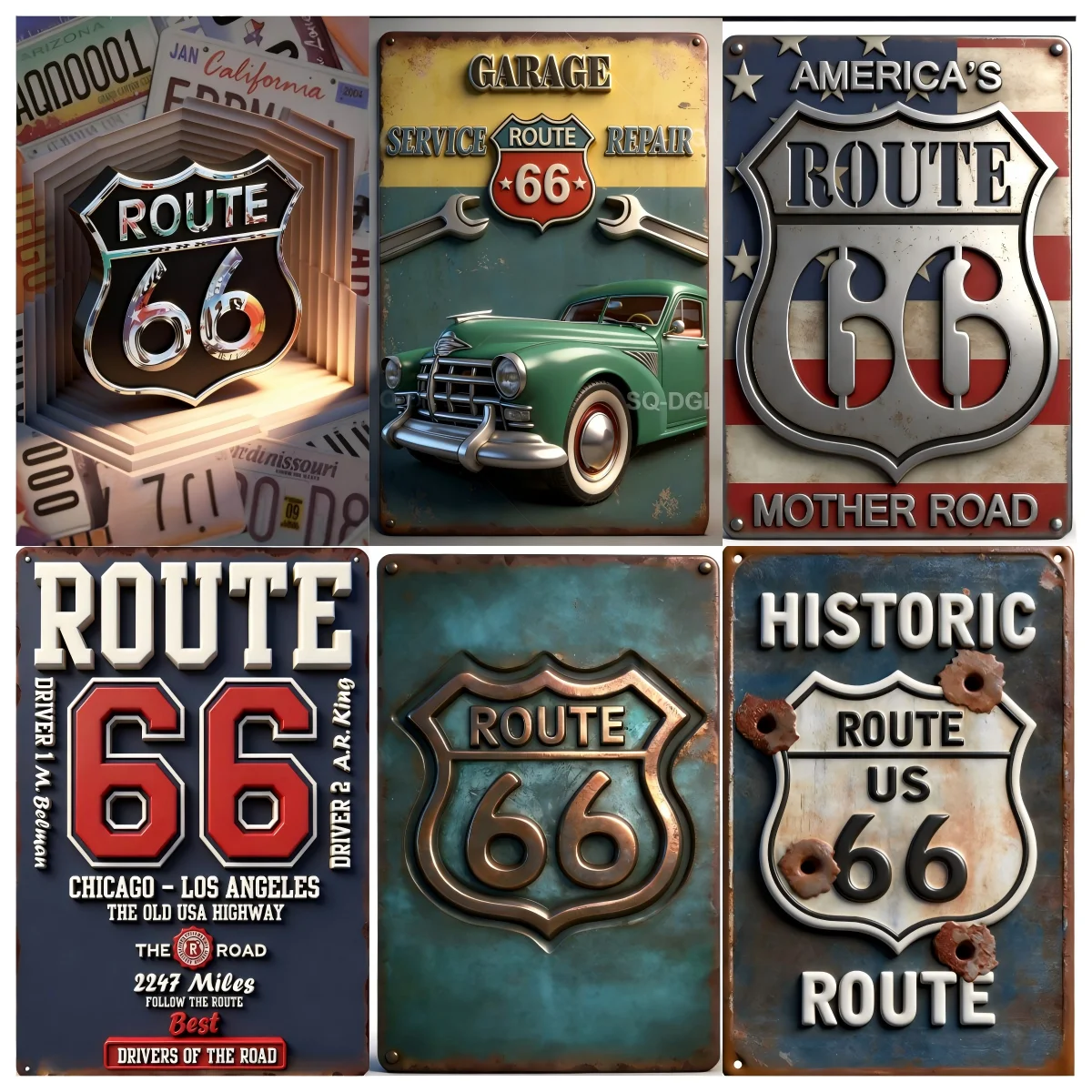 2D FLAT【VERKAUFSSCHLAGER】 ​   Vintage Reiseplakat-Stil Metallschild für Paris oder London, Rustikaler Kartenhintergrund