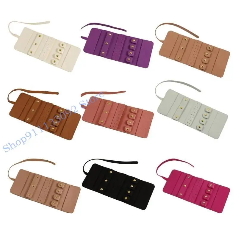 

H9ED Compact Jewelry Roll Portable Foldable Chare для серьги/ожерелья/кольца/браслеты/броши Портативные дорожные сумки