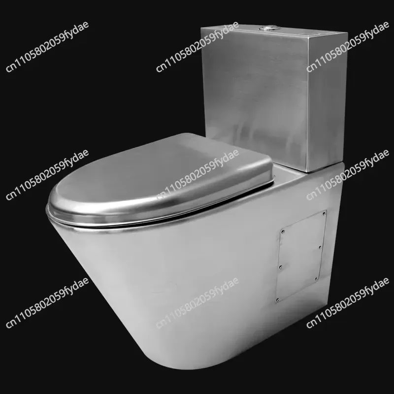 304 Stainless Steel Toilet Two-piece Double Flush Public Toilet for Highway Service Areas
