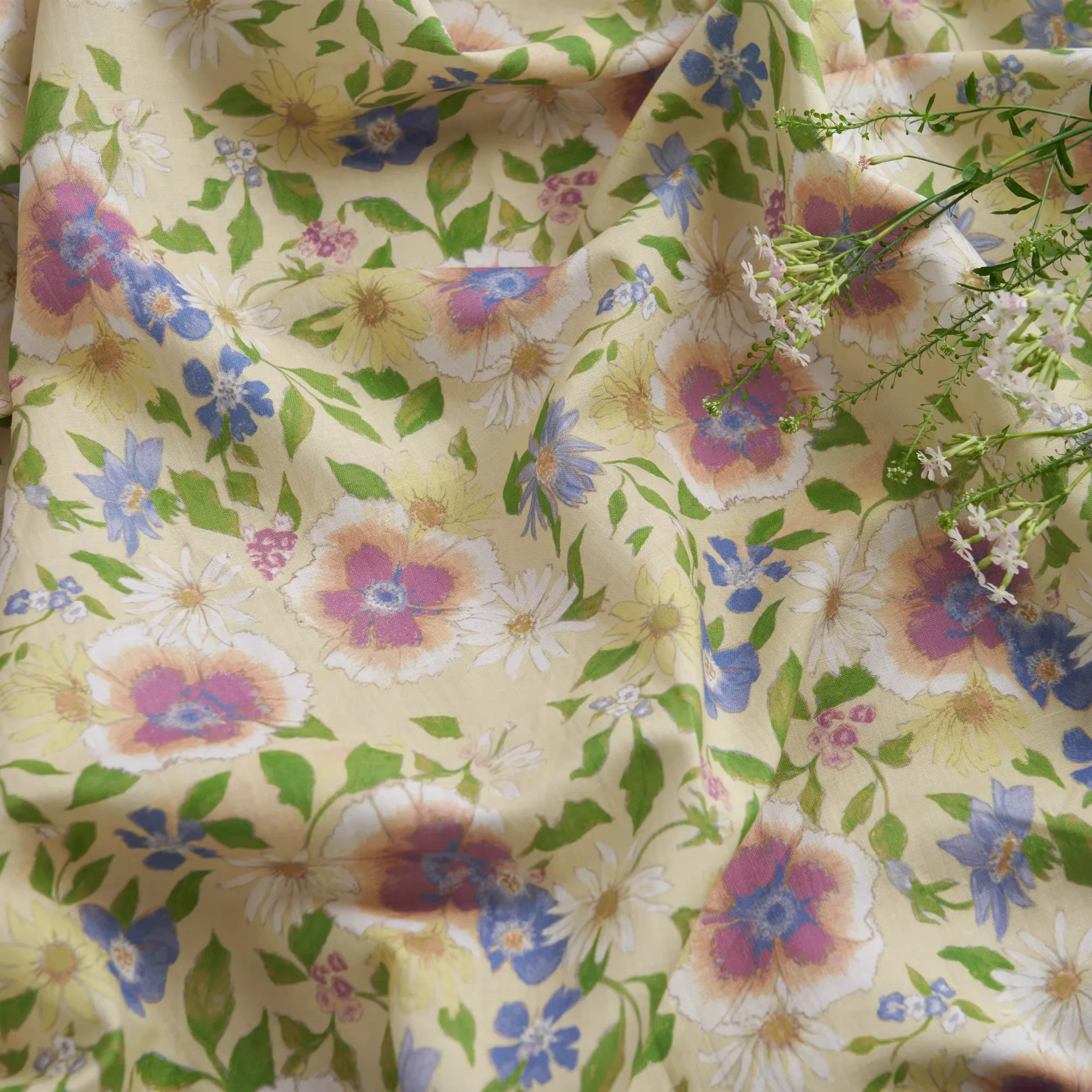 

Ткань рами с цветочным принтом для шитья платья, халата и одежды, ткань Cheongsam