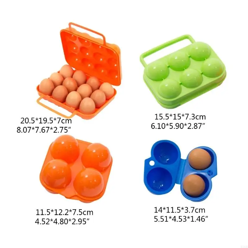 E06B Egg Storage Box Portable Plastic Agg ที่ยึดภาชนะบรรจุสำหรับการเดินทางกลางแจ้งแคมป์ปิกนิกไข่สำหรับเคส