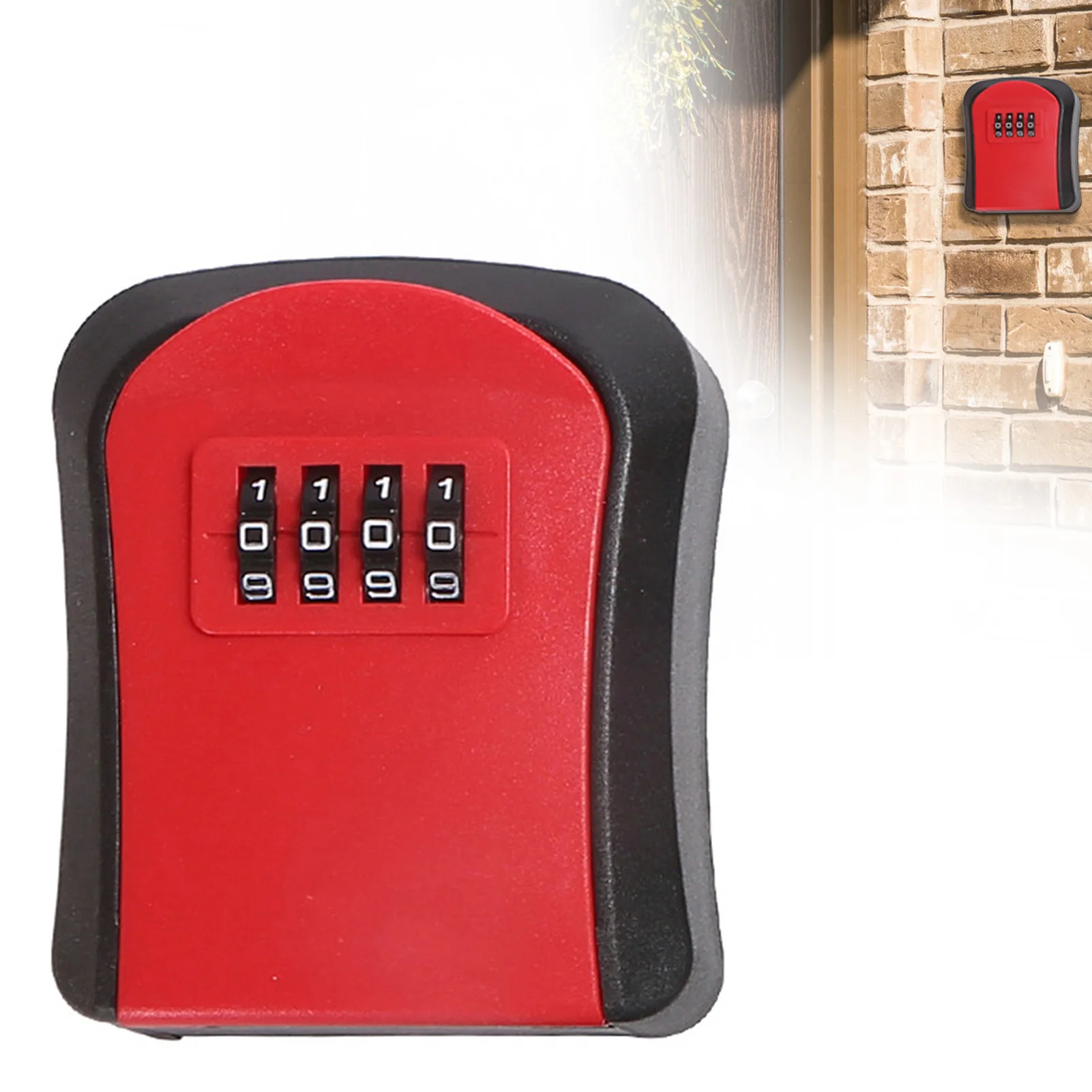 Plastic Wall Mount Key Lock Box Waterproof Smooth Edge Security Storage for Home Garage School Real Estate Property Management