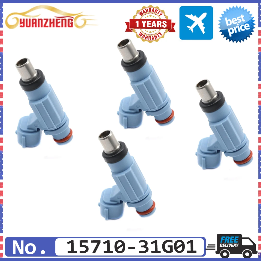 

4pcs NEW Fuel Injectors Nozzle 15710-31G01 for Suzuki King Quad 700 LT-A700X Quad 750 LT-A750X/XP/XPZ/XZ Model 2005-2013