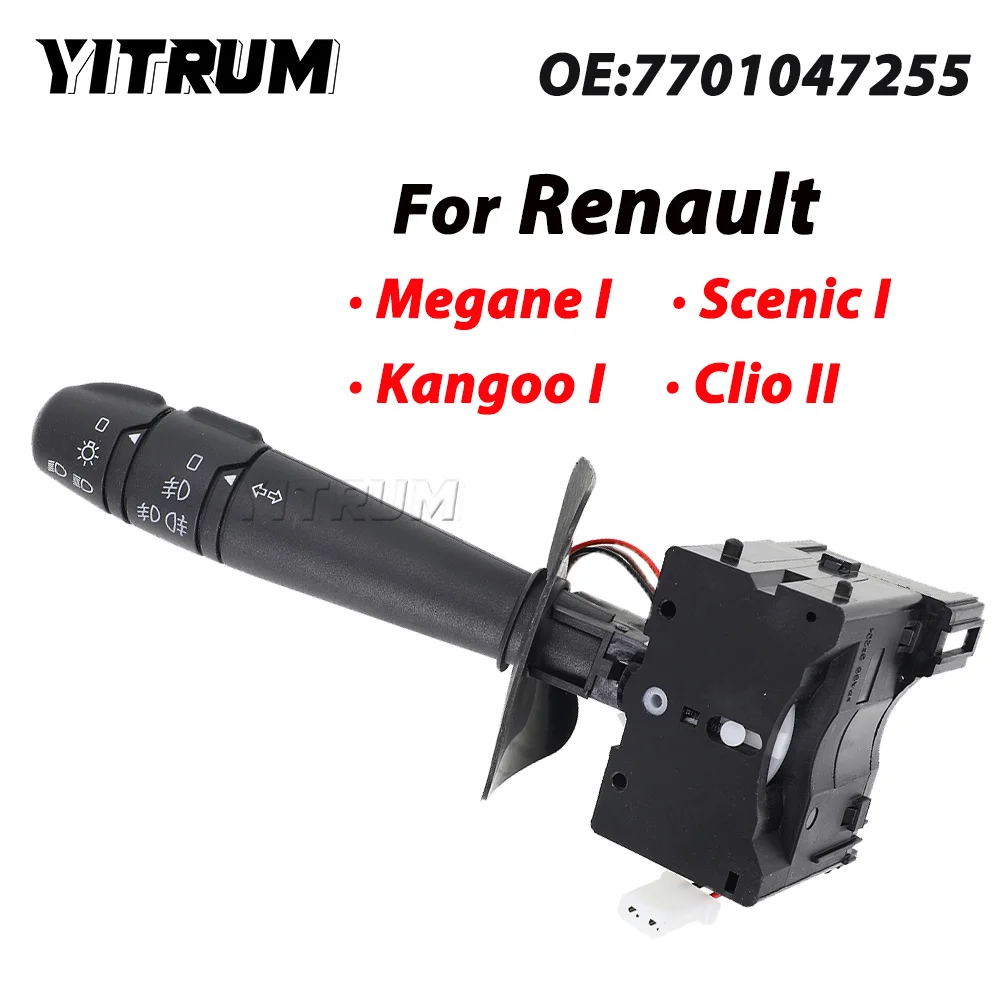 YITRUM For Renault Kangoo Megane Clio2 Indicator Turn Signal Switch Head Light Stalk Steering Clumn Switch 7701047255 7701048957