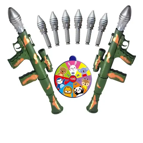 Children Soft Bullet Foam Gun Toy Military Rocket Launcher with Bullets for Boys Kids Outdoor Games Gifts