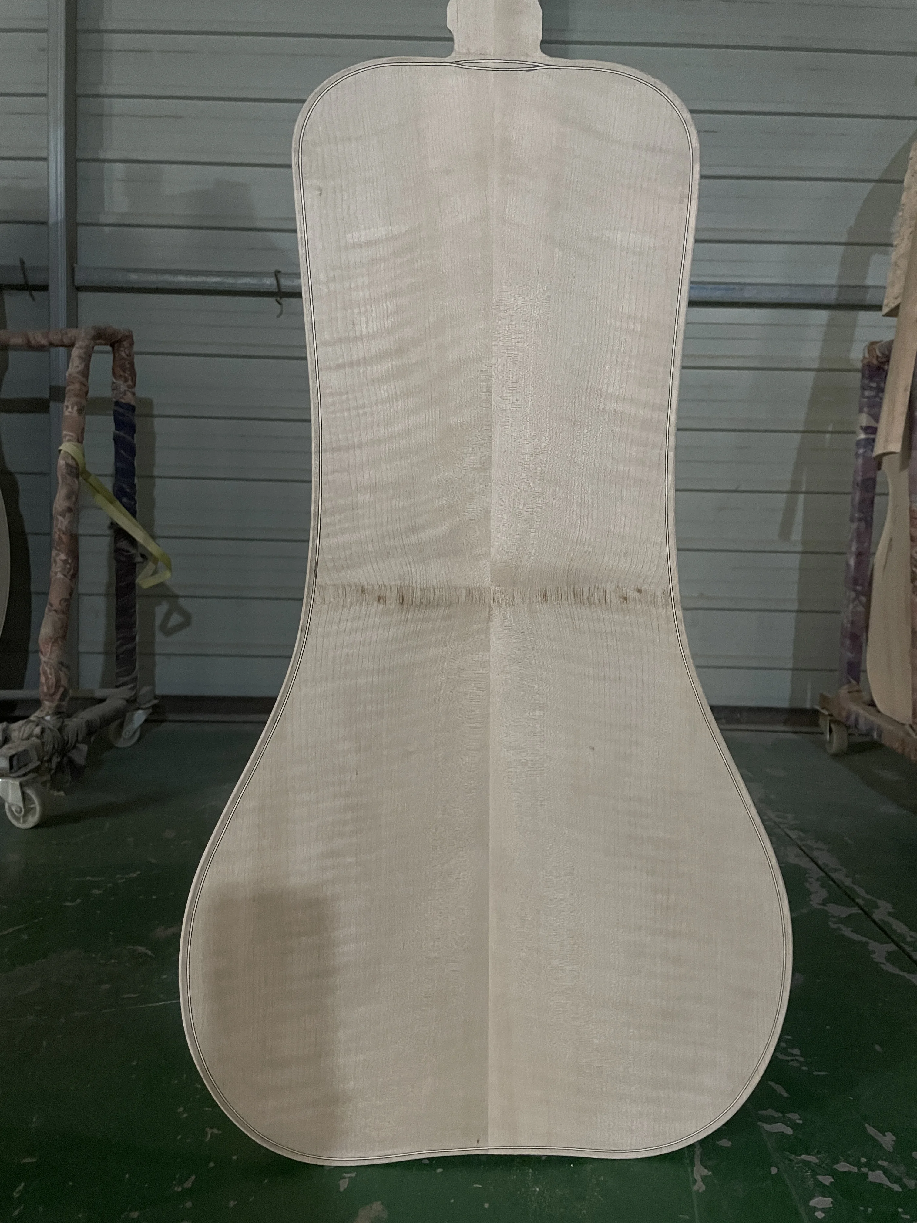 All European Wood Shaped cello body unfinished, 100% handmade, white cello, spruce top flame, maple back, Super Value